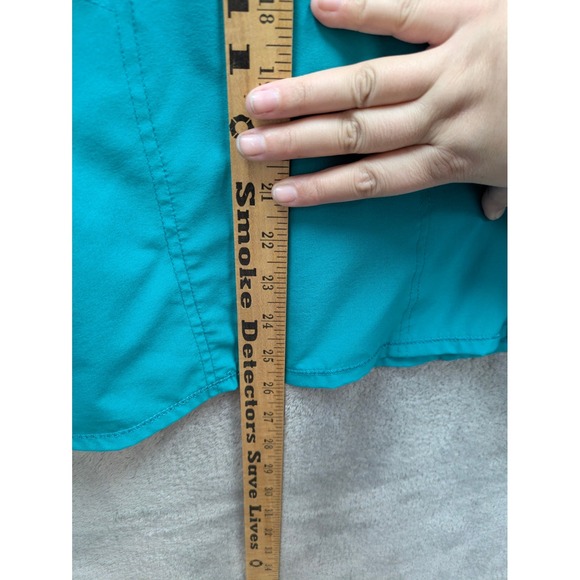 Cherokee Infinity Scrub Top Womens Large Teal VNeck Stretch Medical Workwear - Picture 6 of 9